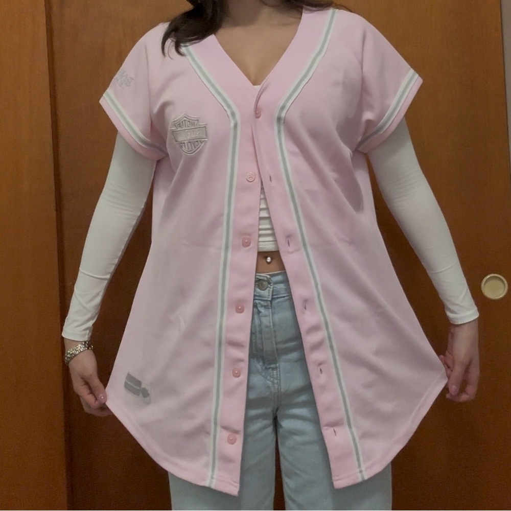 Harley-Davidson Pink Button-Up Jersey